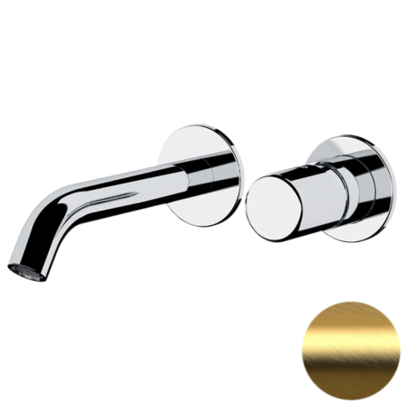 Смеситель для раковины Daniel Trilogy TG632PDP встраиваемый в стену брашированное золото