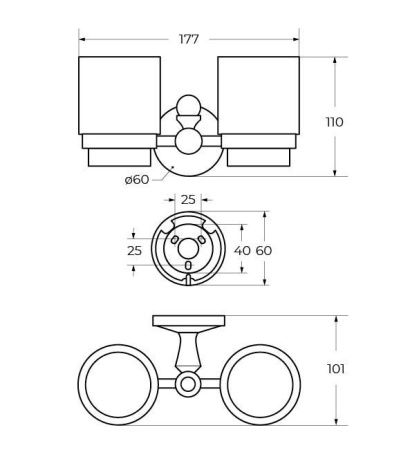 Держатель стакана Art&Max ANTIC CRYSTAL AM-E-2688SJ-Cr