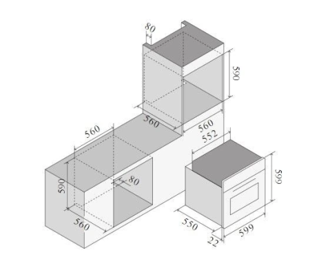 Духовой шкаф с паром встраиваемый Ilve OV60STCT3/BK