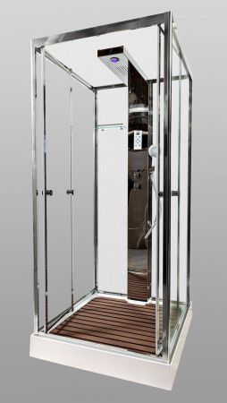 Душевая кабина AvaCan Z111MT 100х100 квадратная с крышей ориентация универсальная