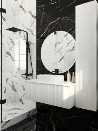 Тумба со столешницей La Fenice TERRA NFNC-01-TER-B-100-3-GG 100х50 подвесная цвет белый