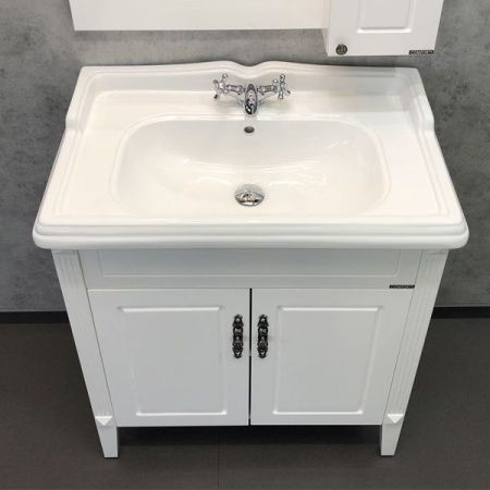 Тумба с раковиной Comforty Палермо 00004139245CF 80х50 напольная цвет белый