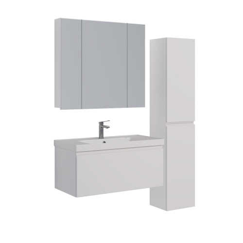 Шкаф-зеркало LeMark Universal LM90ZS-U 90х14,4х79 подвесной - фото 4