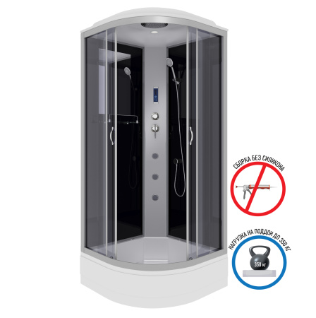 Душевая кабина Niagara Classic 35021434F 100х100 четверть круга с крышей ориентация универсальная