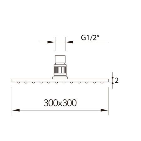 Верхний душ Clever SLIM INOX AIR 99693 30х30 хром