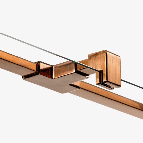 Душевая дверь New Trendy AVEXA Copper brushed EXK-3534 90х200 стекло прозрачное профиль медь брашированная - фото 3