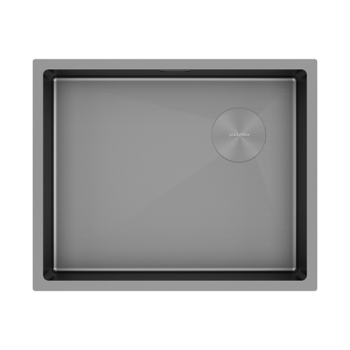 Мойка кухонная Paulmark NEXT-SKEW 54 UNI PM885444-MG 54х44 серый матовый