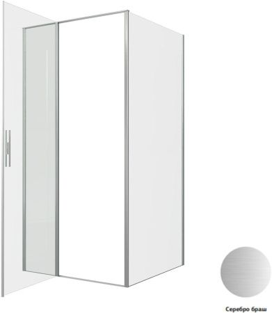 Душевой уголок Allen Brau Priority 3.31029.BA + 3.31047.BA 100х100 стекло прозрачное профиль серебро без поддона