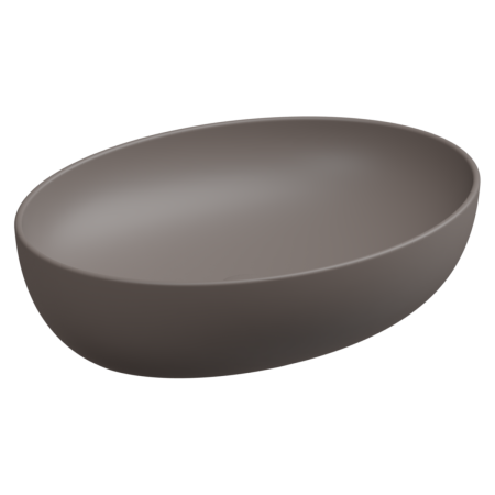 Раковина керамическая GSG Ceramic Design Easy EALAVOV55029 55х42 накладная цвет коричневый без отверстий под смеситель