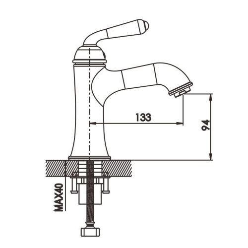 Смеситель Rose R0201H на раковину черный - фото 3