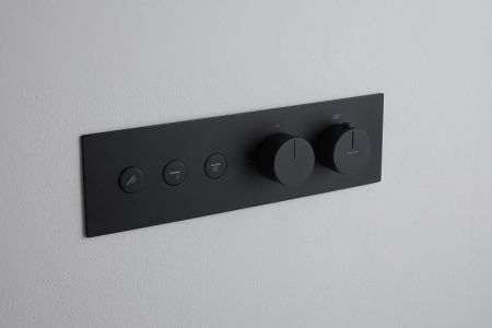 Смеситель для ванны с душем Allen Brau Liberty 5.33003-31 встраиваемый в стену черный с термостатом