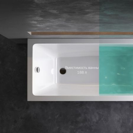 Ванна акриловая Am.Pm Gem W93A-160-070W-A 160х70 пристенная прямоугольная без каркаса