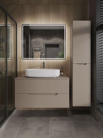 Тумба с раковиной Orange Line Li-100TuLMDF+B07-675W 100х50