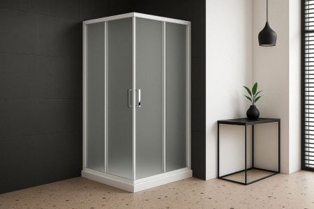 Душевой уголок Royal Bath HPD RB70HPD-C 70х70 стекло матовое профиль белый без поддона