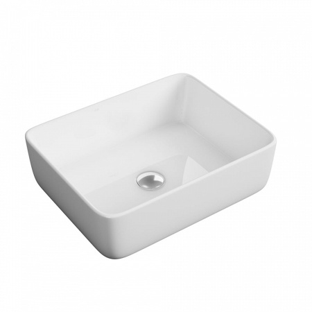 Раковина из сантехнического фарфора Teymi Helmi T50302 48х37 накладная цвет белый без отверстий под смеситель