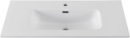Раковина керамическая Aquanet Flat 00330432 90х50 полувстраиваемая цвет белый 1 отверстие под смеситель