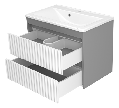 Тумба под раковину Brevita Balaton BAL-06075-01-012Я 73х44х54 подвесная - фото 4