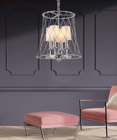 Люстра подвесная Lumina Deco Berton (Бертон) LDP 8013-4 CHR