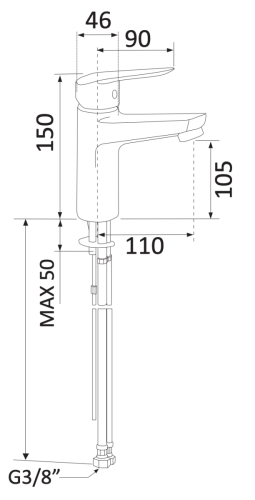 Смеситель Mariani Essenza A00380ES на раковину хром - фото 2