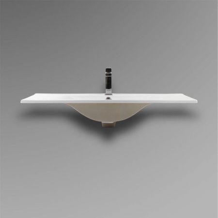 Раковина из сантехнического фарфора Bond Cube S05-900 90х50 встраиваемая цвет белый 1 отверстие под смеситель