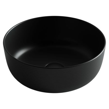 Раковина из сантехнического фарфора Ceramica Nova ELEMENT CN6073MB 40х40 накладная цвет черный без отверстий под смеситель