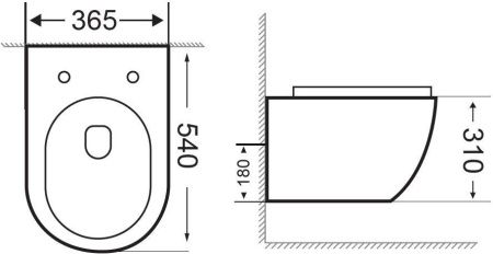 Чаша унитаза подвесная Aquanet Cetus CETUS-W цвет белый без сиденья безободковая каскадный смыв