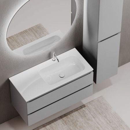 Тумба под раковину Sancos FOLK FL100RES 100х40 подвесная цвет серый