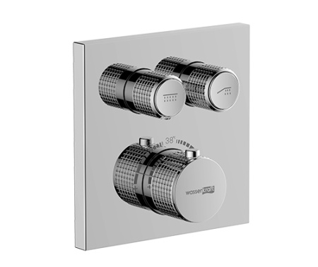Смеситель для ванны и душа WasserKRAFT Dinkel 5800 5848 Thermo встраиваемый хром