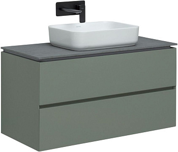 Тумба под раковину Allen Brau Infinity 1.21003.CGM 99х46х51 подвесная цвет зеленый/серый