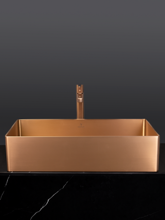 Раковина из нержавеющей стали AltroBagno Solido AltroBagnoSolido001023RaSp 60х40 накладная цвет медь