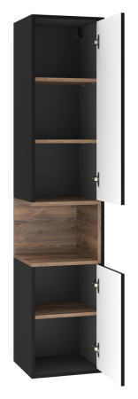 Шкаф-пенал Brevita Bergen BER-05035-02-19-ПоП 40х170 подвесной цвет коричневый/черный