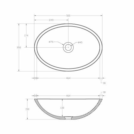 Раковина из полиэфирной смолы Abber KRISTALL AT2802Vesuvian 50х40 накладная цвет зеленый без отверстий под смеситель