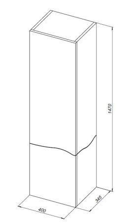 Шкаф-пенал Allen Brau Glority 1.35008.NW 40х150 подвесной цвет коричневый