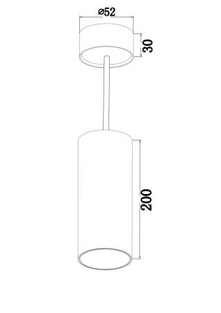 Светильник подвесной Wertmark Technical Focus LED Pendant P071PL-L12W4K