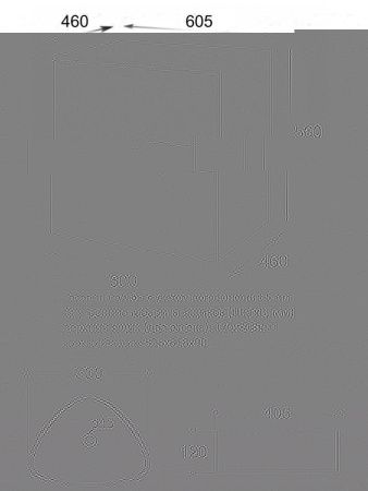 Тумба с раковиной Orange Line Li-60TuwMDF+B07-500W 60х50 подвесная цвет белый