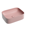 Раковина из сантехнического фарфора Ceramica Nova ELEMENT CN6052MP 50х40 накладная цвет розовый без отверстий под смеситель