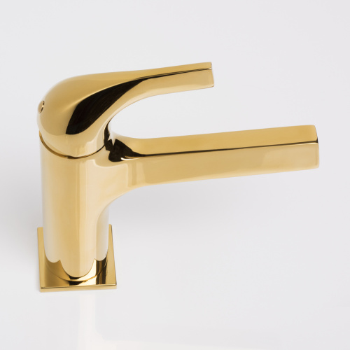 Смеситель WasserKRAFT Sauer 7100 7103 на раковину золото - фото 5