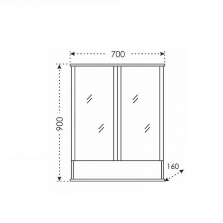 Зеркало-шкаф СанТа Вегас 700179 70х90 подвесной цвет белый