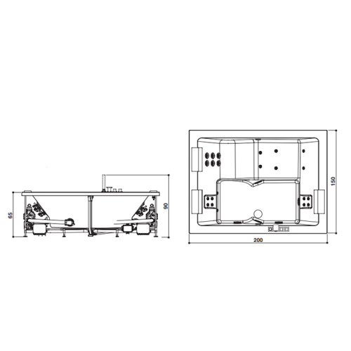 Ванна гидромассажная Jacuzzi Sharp SHA401E0A00 200х150 отдельностоящая прямоугольная - фото 2