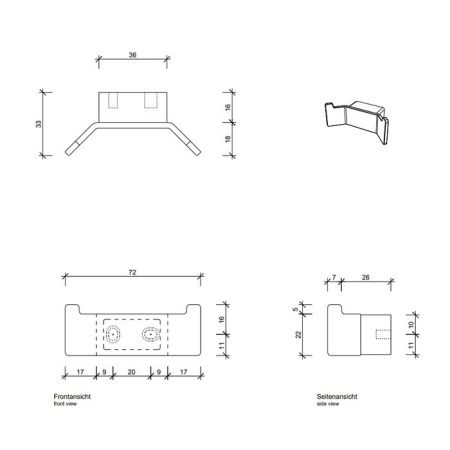 Крючок Decor Walther Contract 650400