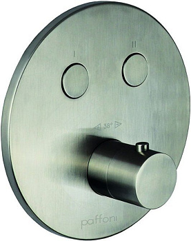 Смеситель для душа Paffoni Compact Box CPT018ST встраиваемый в стену сталь с термостатом