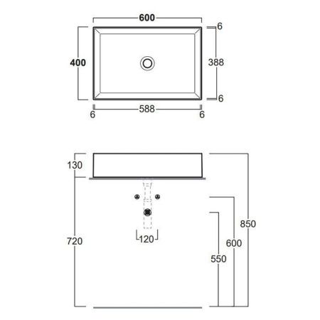 Раковина керамическая Simas Agile AG60 moka matt 60 см накладная цвет коричневый без отверстий под смеситель