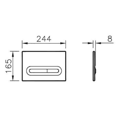 Клавиша смыва механическая Vitra Loop T 740-0780 цвет хром