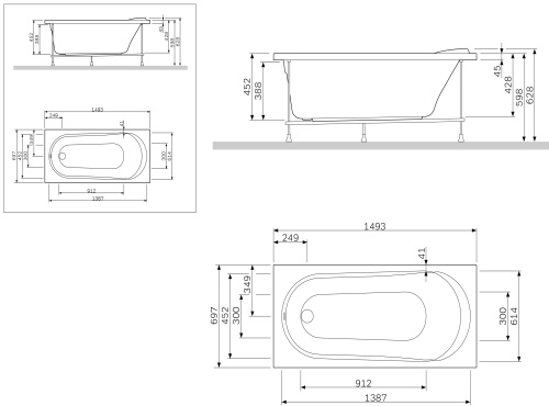 Экран для ванны Am.Pm Joy W85A-150-070W-P - фото 3