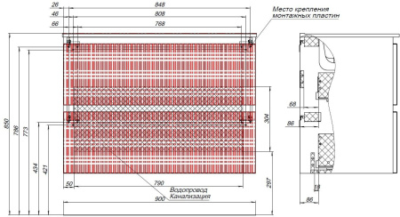 Тумба под раковину Aquanet Джейн (Flat) 00335435 90х46х64 подвесная цвет зеленый/серый