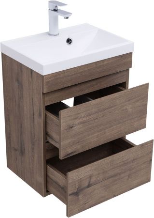 Тумба под раковину Aquanet Нота NEW 00334190 50х30 подвесная цвет коричневый