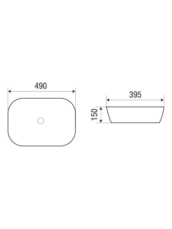 Раковина из сантехнического фаянса WeltWasser WW SK 10000005600 40 см накладная цвет черный/зеленый без отверстий под смеситель