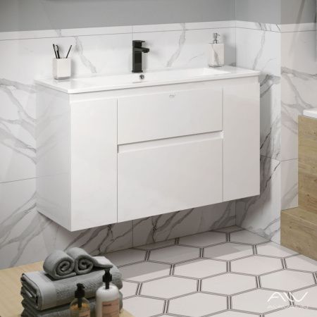 Тумба с раковиной Alavann Eva ALV0974000 100х50 подвесная цвет белый