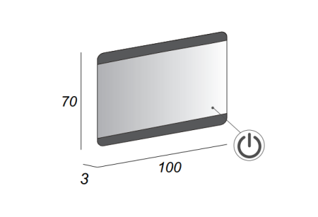 Зеркало с подсветкой Cezares 45005 100х70 подвесное