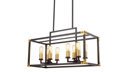 Люстра подвесная Lumina Deco Waldorf (Валдорф) LDP 1140-8 BK+MD